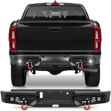 Rear Bumper For 2019-2023 Ford Ranger With Winch Plate Sensor Hole D-rings