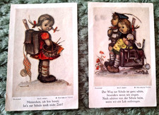 2 alte  Heiligenbilder  Fleißbilder  HUMMEL  Ars sacra  mit die Nr. 9665 u. 9666