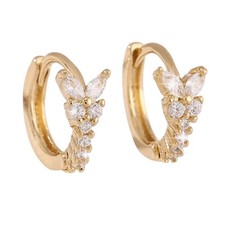 Butterfly Design Small Hoop Earrings