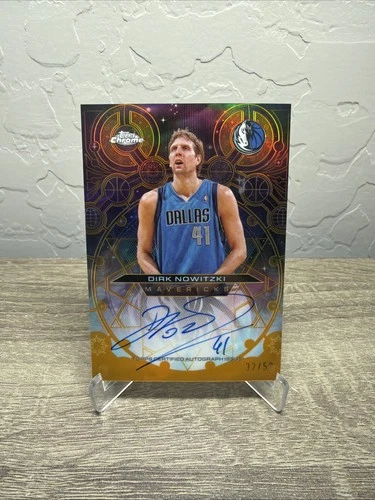 2025 Topps Chrome Dirk Nowitzki Refractors Gold (RAW)