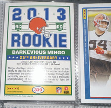 Panini 2013 Score Barkevious Mingo #339 RC Rookie Cleveland Browns NFL Card. rookie card picture