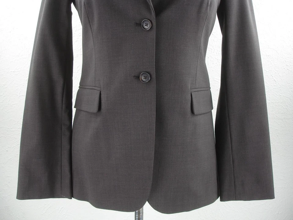 Mujer Banana Republic Marrón 2 Piezas Traje Lana Elastizado Martin Calce Pantalones 6 Chaqueta 4 Foto 4 de 4