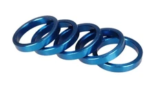 Bicycle MINI BMX ROAD MTB headset spacers 1" threadless (SET of 5) 5mm BLUE