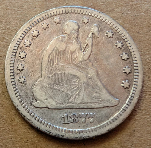 1877-S Seated Liberty Quarter Very Fine Details