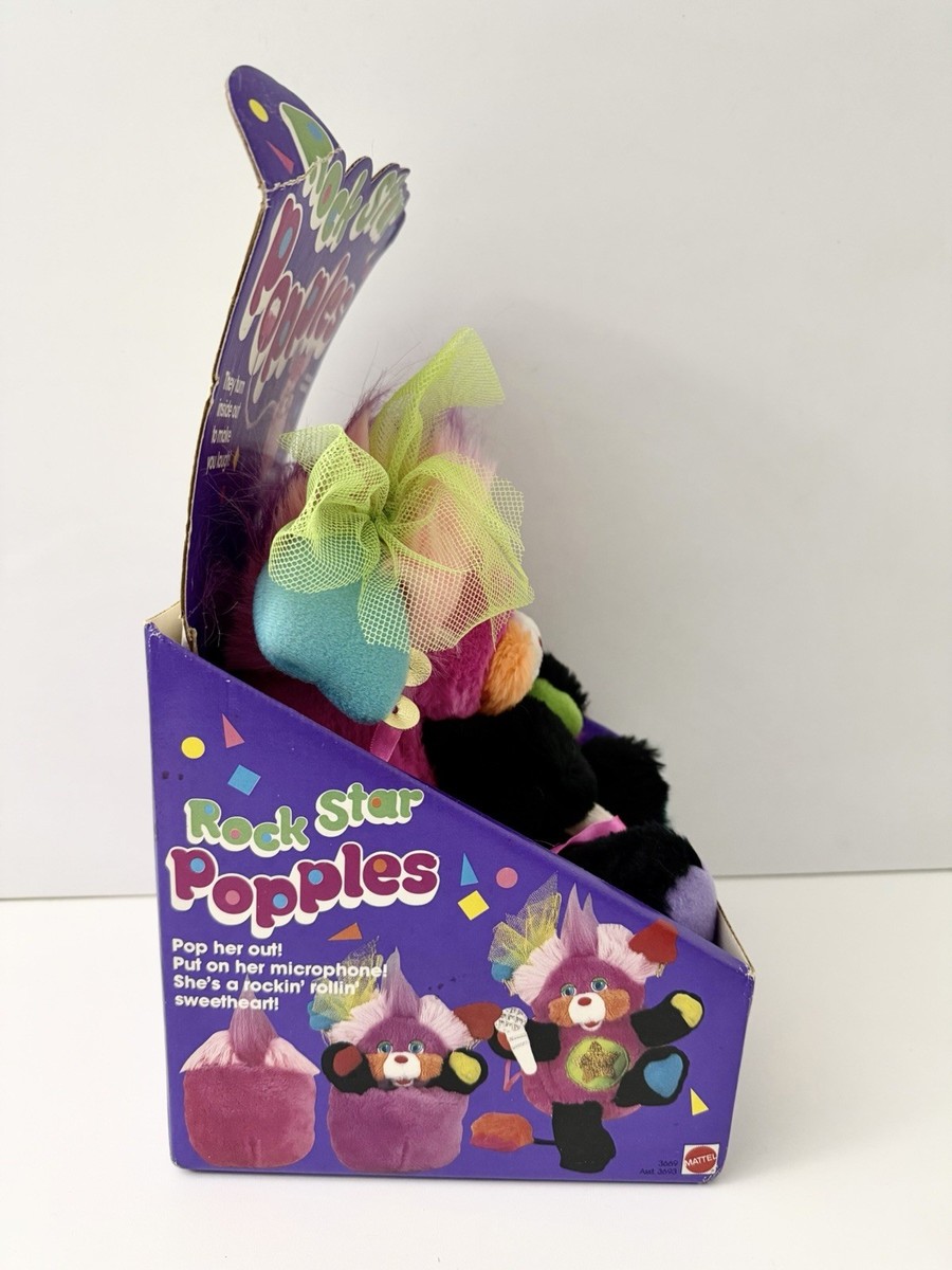 Rock Star POPPLES Punkity Vintage 1986 Plush Mattel Brand New Old