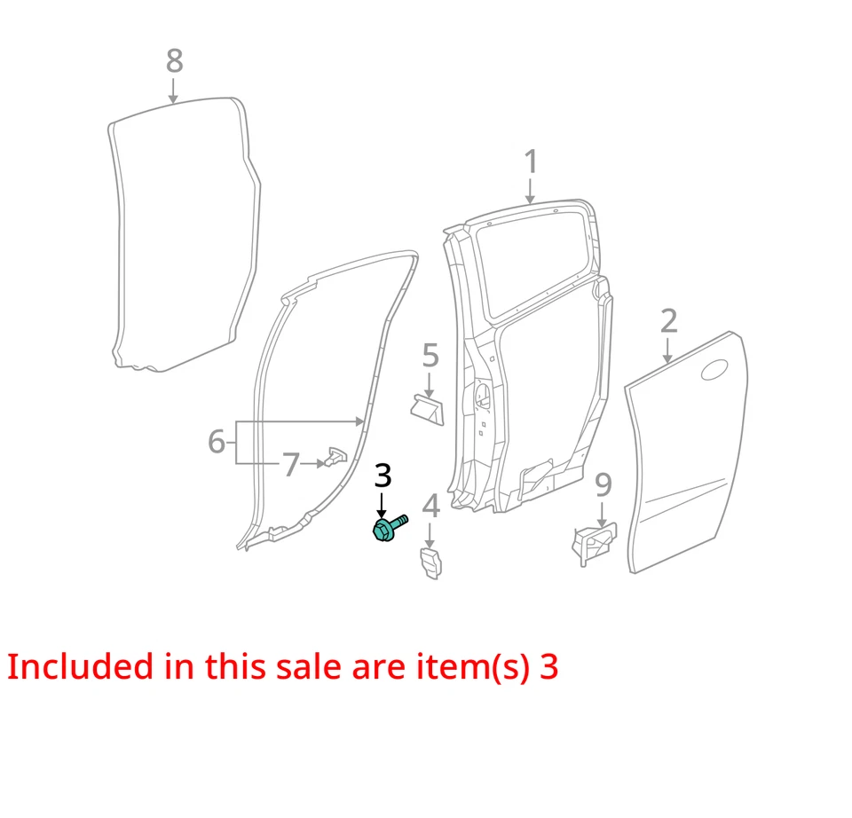 SE ADAPTA A TORNILLO DE PERNO SATURN ION SC1 1997-2007 RR S/D OTR PNL 11609223 - NUEVO OEM Foto 2 de 3