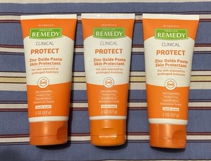 Medline Remedy Clinical Zinc Oxide Paste Skin Protectant,3 (2 oz Tube), Vanilla