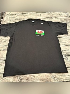 NWT Amazon Wrexham FC Black Graphic Cotton T-Shirt Men s Size 2X