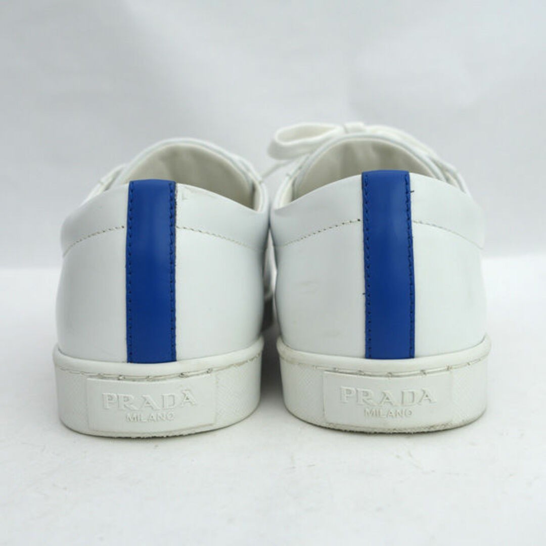 PRADA Sneakers Triangle Logo White Blue LANE 2EE376