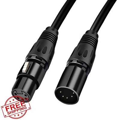 HOSONGIN 5 Pin XLR DMX Cable 20 Ft