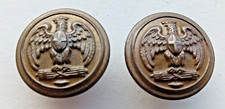 2 x Italian Fascist Militia 22mm Brass Uniform Buttons by Corinaldi & Rizzi
