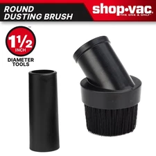 Shop-Vac 9064400 Round Brush, 1.5" Diameter, Soft Bristles, Fits 1.5" Hoses