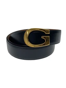 GUCCI Ceinture G Boucle Cuir Noir Homme avec Dos Délavé Occasion