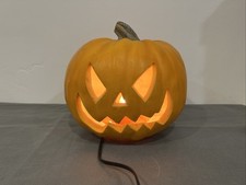 Light Up Pumpkin Halloween Jack O Lantern Blow Mold Vintage Plug In 10 Works