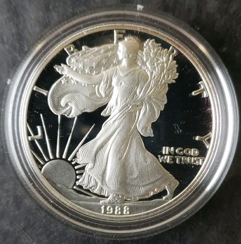 1988 S Proof $1 American Silver Eagle Dollar