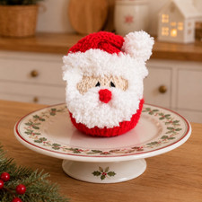 STRICKANLEITUNG - Weihnachten Santa Cupcake Schokolade Orange H&uuml;lle / 9 cm Spielzeug
