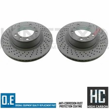 FÜR PORSCHE 911 3.4 CARRERA 4 991 KREUZ GELOCHTE BREMSSCHEIBEN PAAR HINTEN 330mm