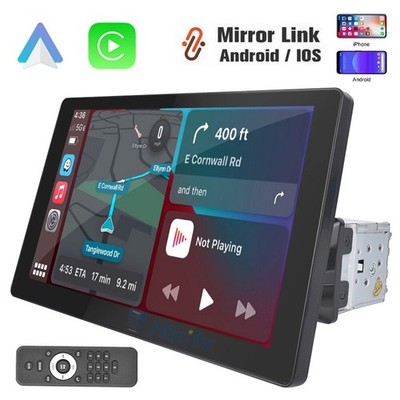 9'' Zoll 1 DIN Autoradio Mit Apple Carplay Android Auto BT USB Drehbar Bildschirm