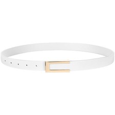 Slim Belt for Women, Thin Leather Belt Fashion Waist Belt for Dress Je...