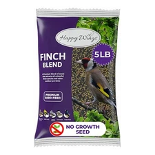 Happy Wings Finch Blend Bird Food 5 Pounds  Mix Seed No Grow Seed