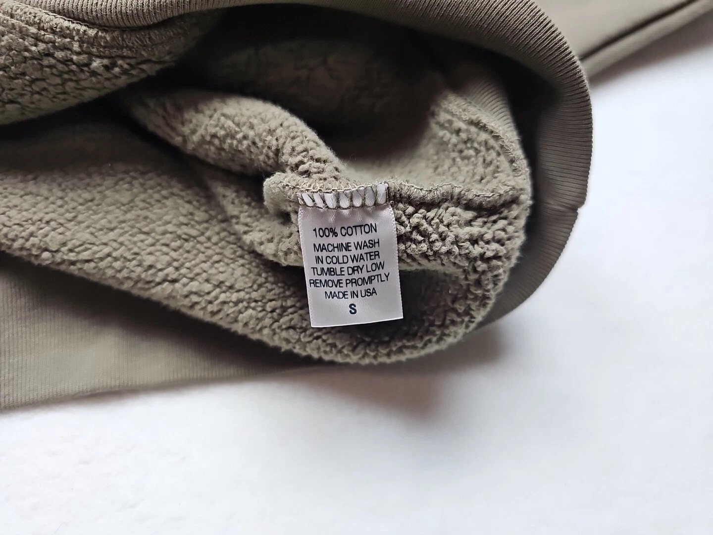 OFF WHITE Set felpa con cappuccio verde crema sabbia attiva Los Angeles taglia small