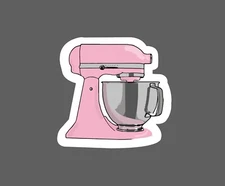Mixer Sticker Baking Pink Cake Waterproof Food Family Gift NEW