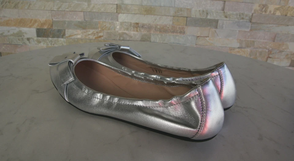 Tods Morte ´ S Gr 39 Ballerine Slipper Scarpe Basse Argento Nuovo Origin. - Immagine 4 di 4