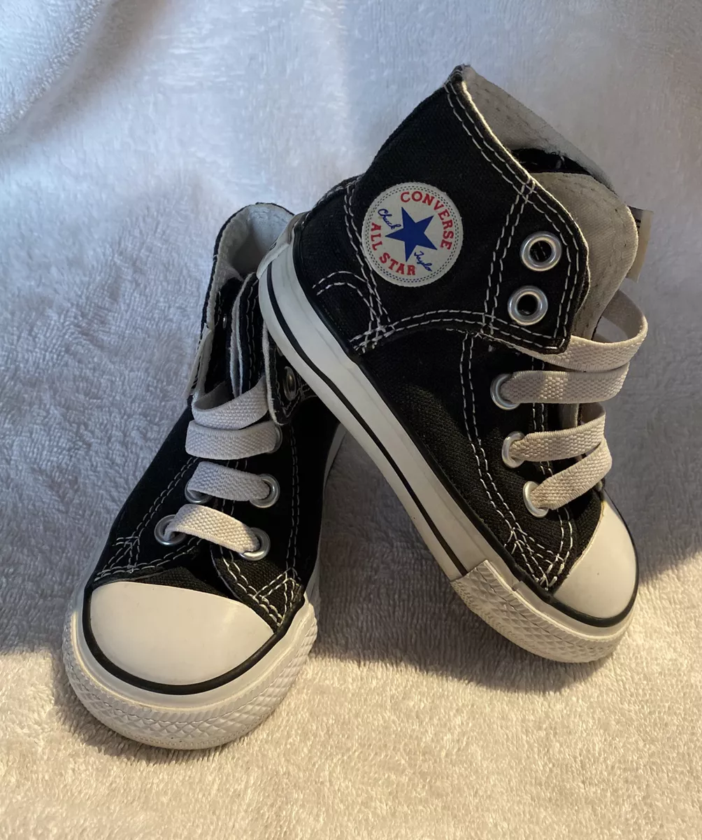 Allerede Nat sted indkomst CONVERSE All ⭐️ Star Chuck Taylor Black Easy On High Tops Baby Toddler Size  5 | eBay