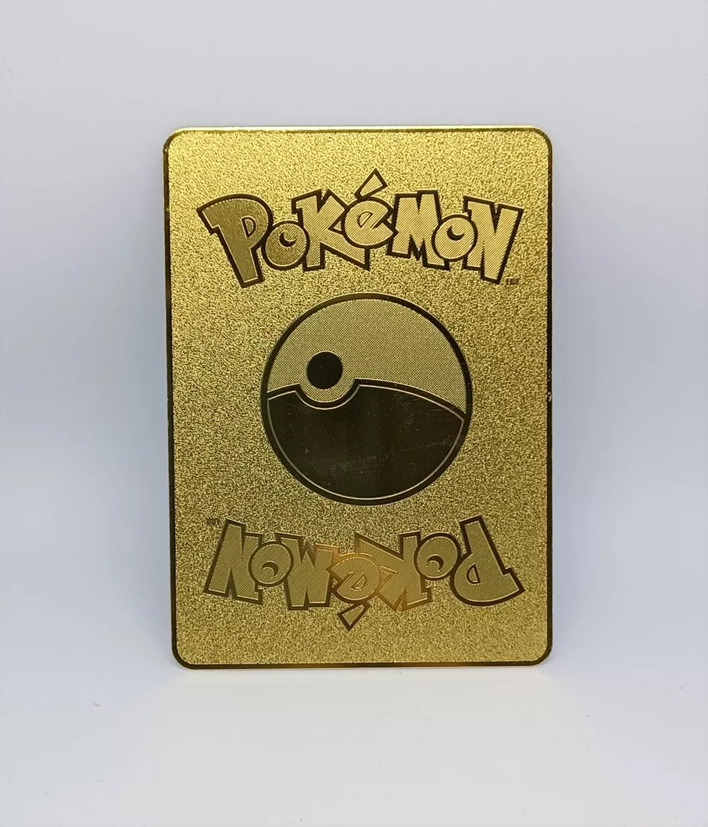 Pikachu & Eevee I Love You Gold Metal Card