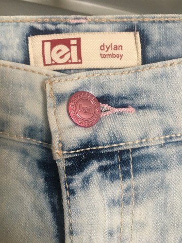 Girl's L.E.I. Embellished Adjustable Waist Denim Jeans - Size 8 - Picture 8 of 11