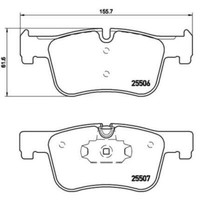 Brembo Bremsbelagsatz Scheibenbremse Vorne FüR BMW 3Er Touring 320D 318D 1Er
