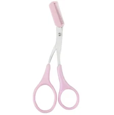 Eyebrow Trimmer Scissors With Comb Hair Removal Grooming Shaping Pink Tool New