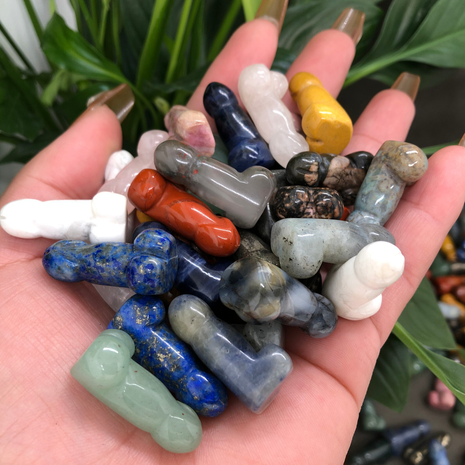 Natural Mix mini Mushroom Quartz Crystal Carved Skull Healing Random