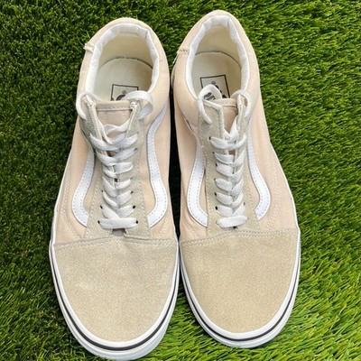 Vans Old Skool Mens Size 9.5 Beige White Peach Athletic  display picture 3