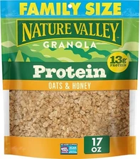 (Free Duty Tax) Nature Valley Protein Granola, Oats and Honey Granola, Resea