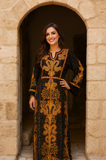 Thobe Abaya Palestinian Embroidered Traditional Dress Elegant Palestinian Thobe