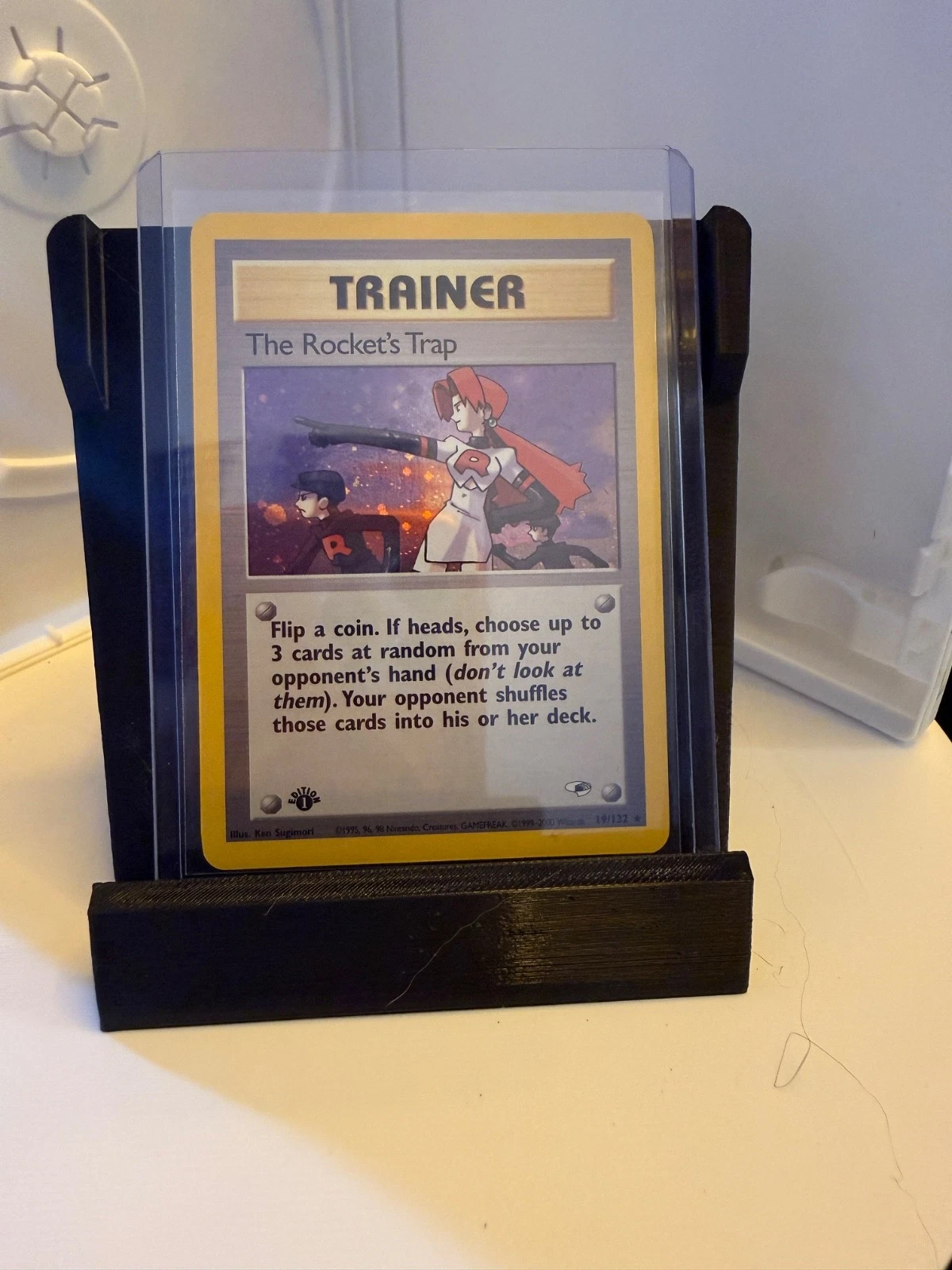 1ST EDITION The Rocket's Trap 19/132 Gym Heroes Holo Rare Nintendo Pokemon Card