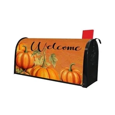 Welcome Fall Pumpkin Magnetic Mailbox Cover Standard Size 18" x 21" - Fall-2