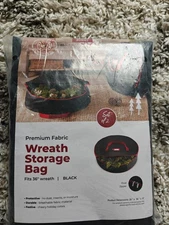 NEW ZOBER 2 PACK GREEN PREMIUM FABRIC WREATH STORAGE BAGS Free Shipping