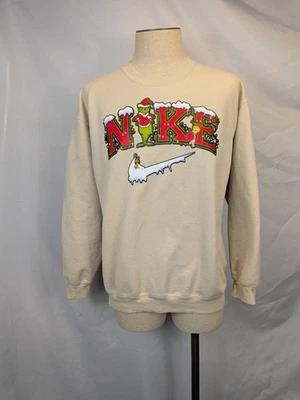 Gildan L Grinch Nike Christmas Ugly Sweater Holiday Crewneck Sweatshirt EUC - Image 1 of 4