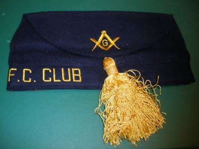 Vintage Lions Club Hat cap with tassle Hillside F. C. Club Felt Size 7 1/4 (SU78