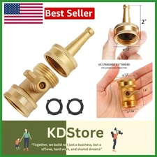 High Pressure Brass Jet Nozzle with Shut Off Valve for Efficient Garden Watering