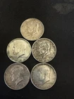 Lot Of 5 1964 Kennedy Half Dollars
