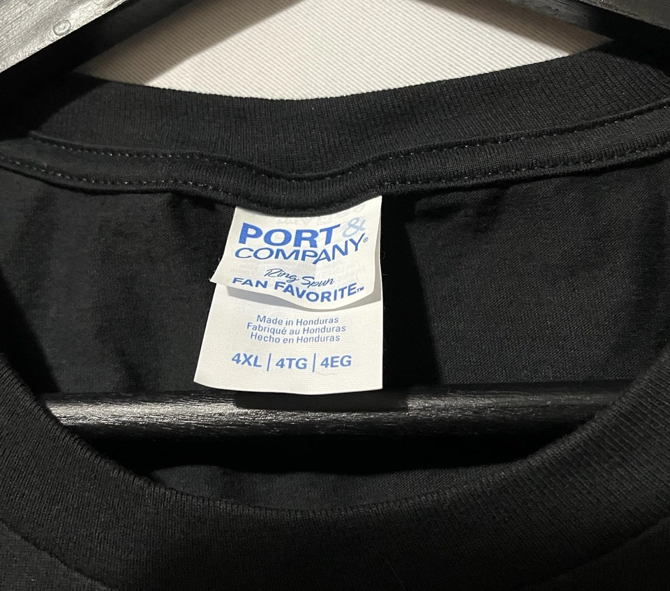 Port & Company Hombre Negro, 4X Camiseta, Disfraz, Algodón (Cos-1005) Foto 2 de 2