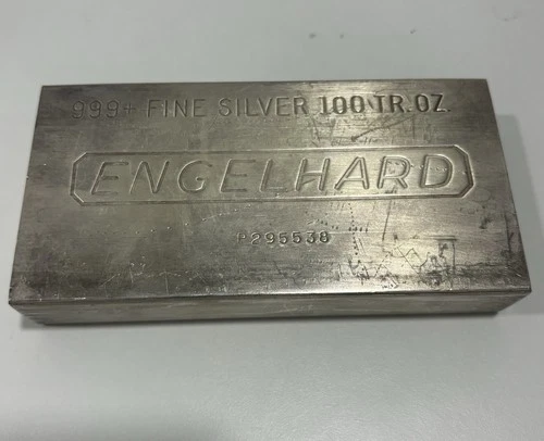New Listing100 oz Silver Bar - Engelhard .999 Fine Silver