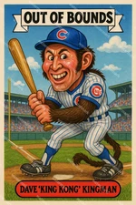 GX164 Dave Kingman Chicago Cubs Out of Bounds 4x6 12x18 16x24 Photo