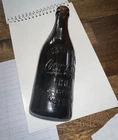 Vintage Amber Straight-sided Coca Cola  Glass Soda Bottle