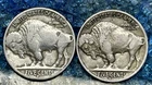 ~~  1936-D & 1938-D BUFFER NICKELS  INDIAN HEAD  5C  5 CENTS  US TYPE COIN  ~~