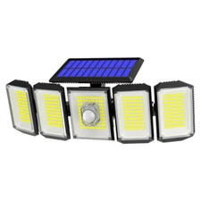 2 Pack Security Solar Lights Outdoor 2500LM LED 6500K Super Bright Motion Sensor