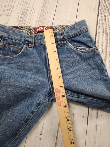 LEVI'S 549 RELAXED STRAIGHT JEANS GIRLS SIZE 7 ADJUSTABLE WAIST - Picture 16 of 19